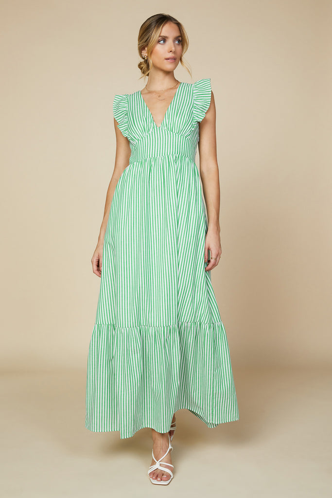 Ryan Striped Back Tie Dress