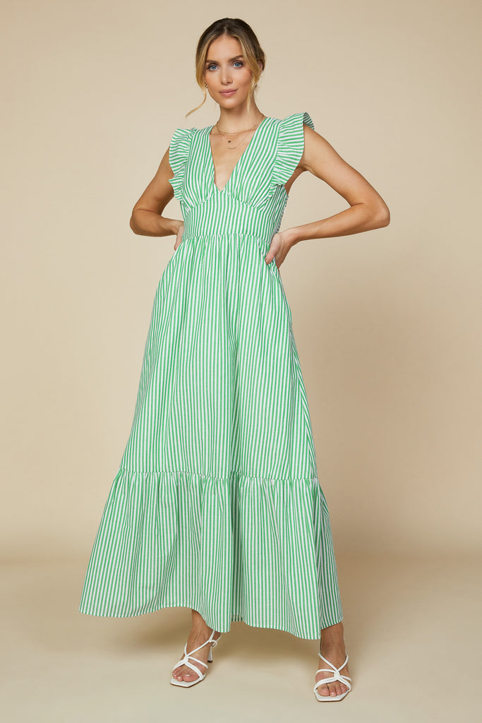 Ryan Striped Back Tie Dress