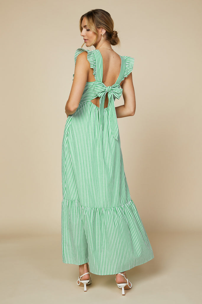 Ryan Striped Back Tie Dress