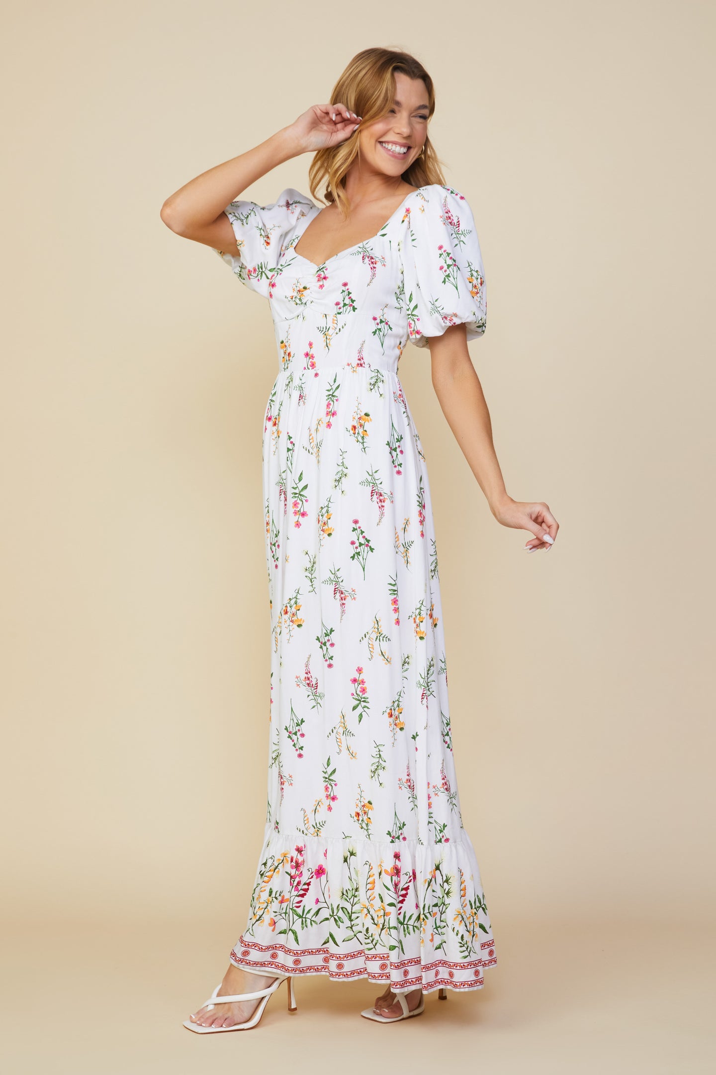 Lexie Floral Border Print Dress