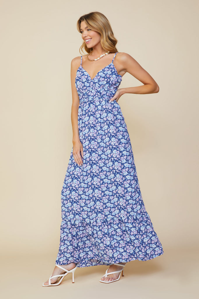 Noah Floral Twisted Back Dress