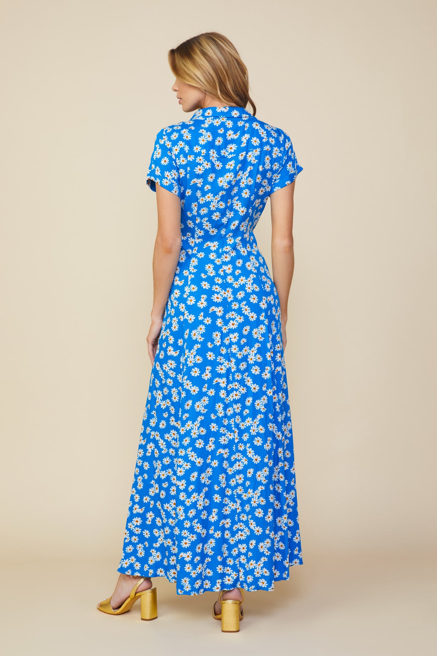 Floral Print Maxi Shirt Dress