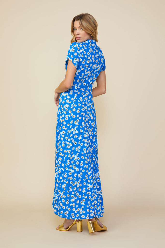 Floral Print Maxi Shirt Dress