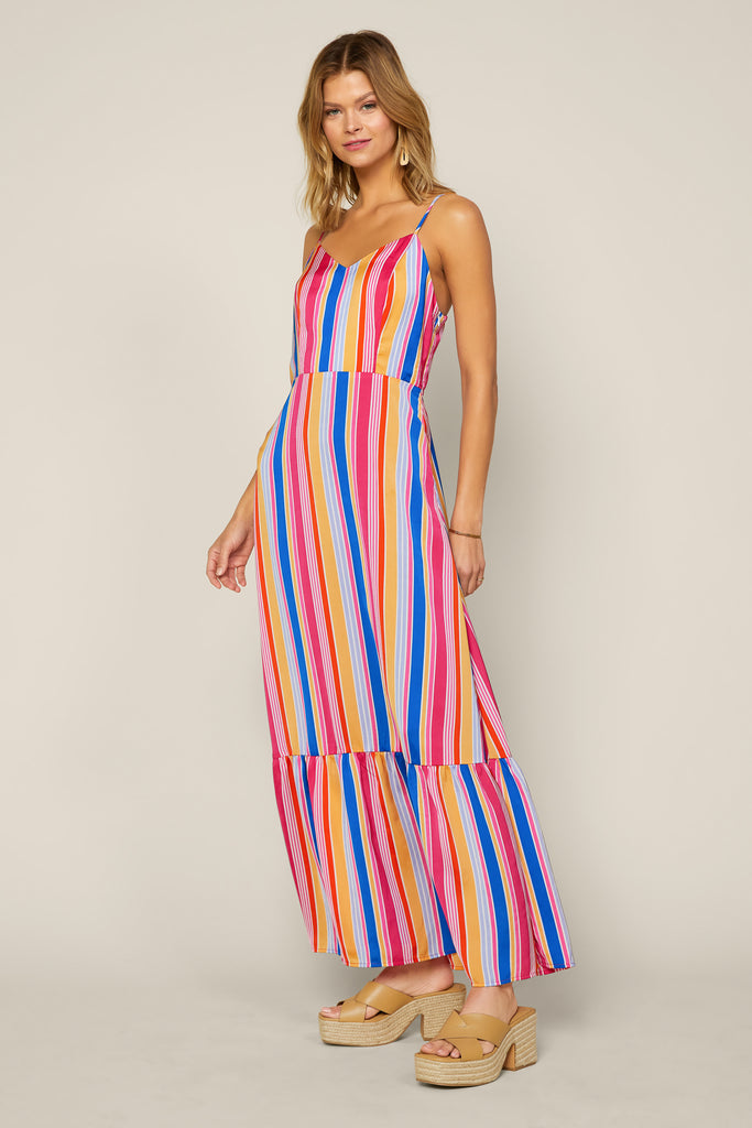 Multi Stripe Maxi Dress