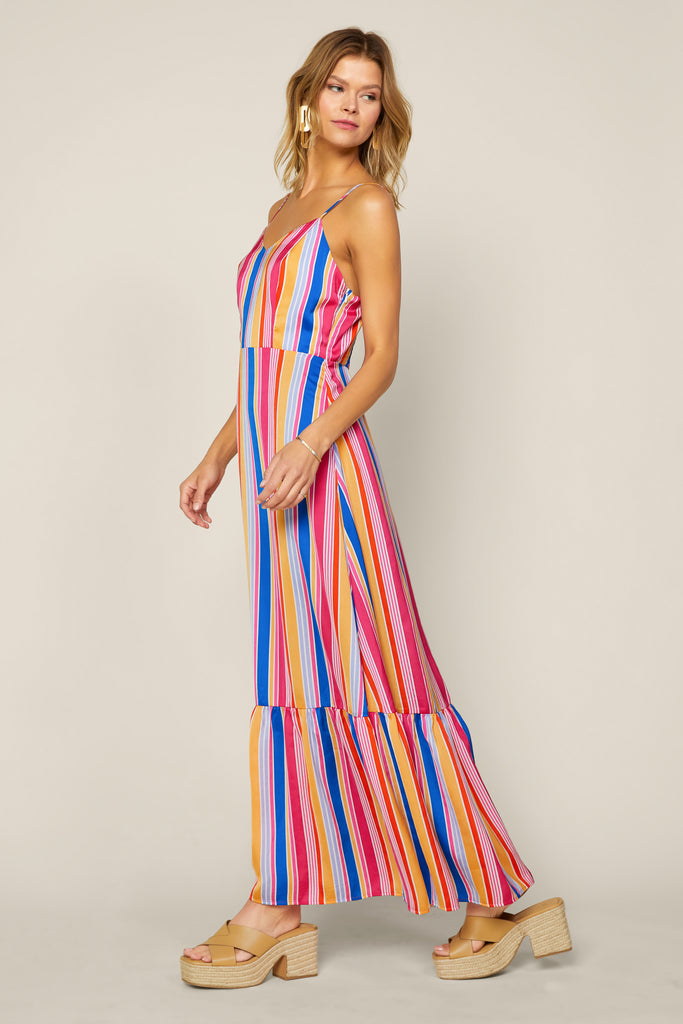 Multi Stripe Maxi Dress