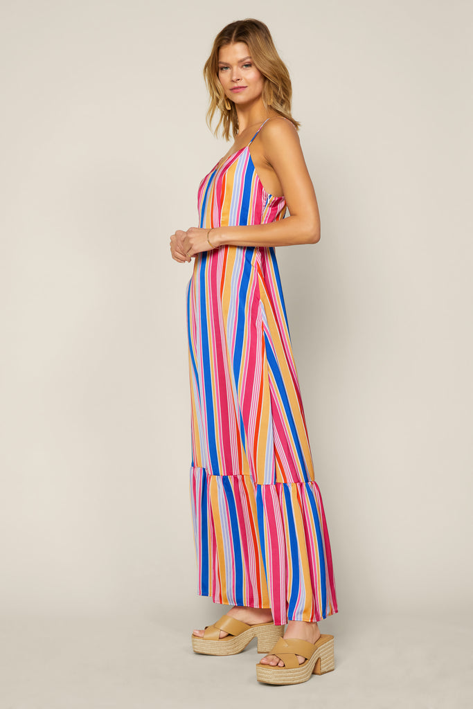 Multi Stripe Maxi Dress