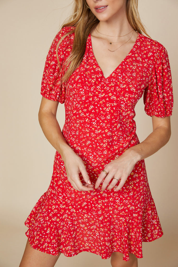 Floral Print Mini Dress